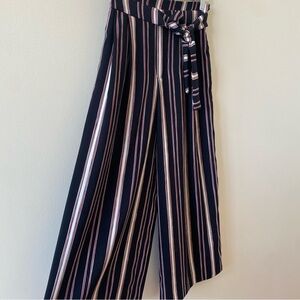 Zara Trafaluc Striped High-Waist Wide-Leg Pants Women’s Size XS